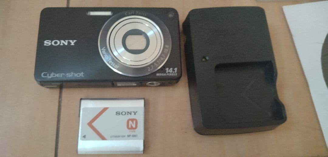 デジカメジャンク品　SONY　DSC-W350　ブラック　ソニーサイバーショット