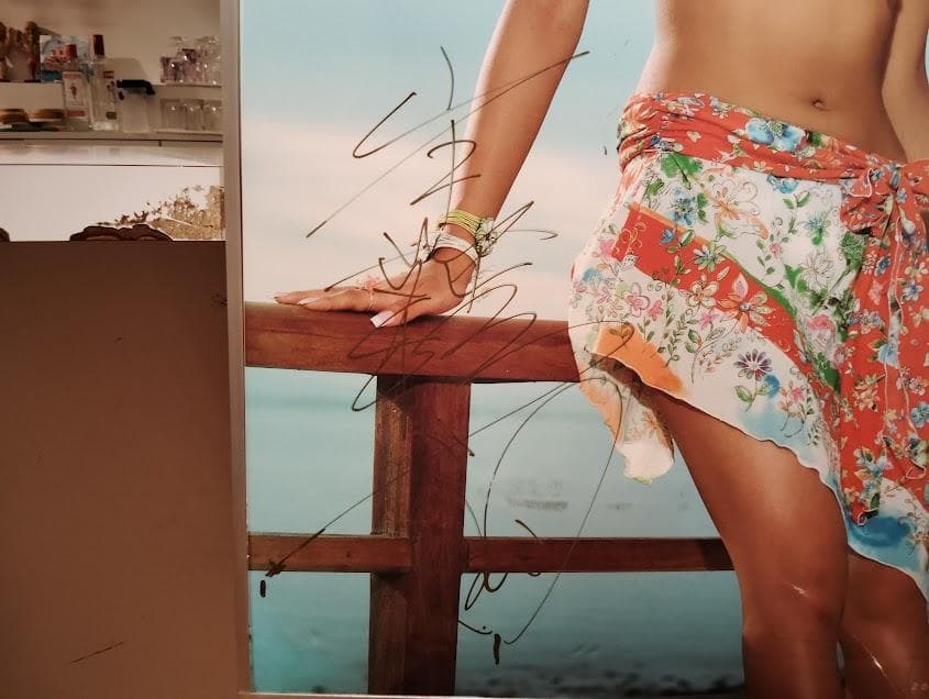 非売品★宣伝用 東レ水着 キャンペーンガール 直筆サイン入り 山岸舞彩 ポスター