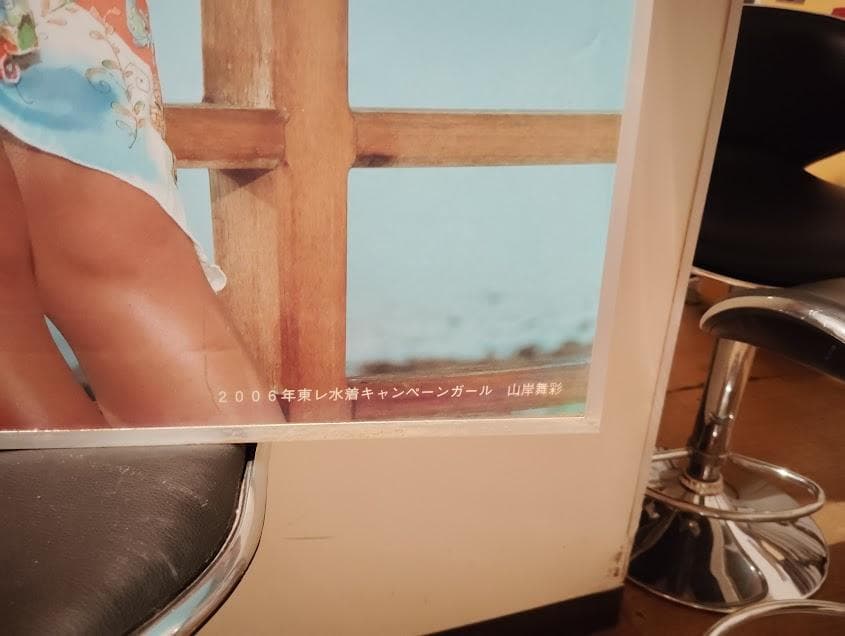 非売品★宣伝用 東レ水着 キャンペーンガール 直筆サイン入り 山岸舞彩 ポスター