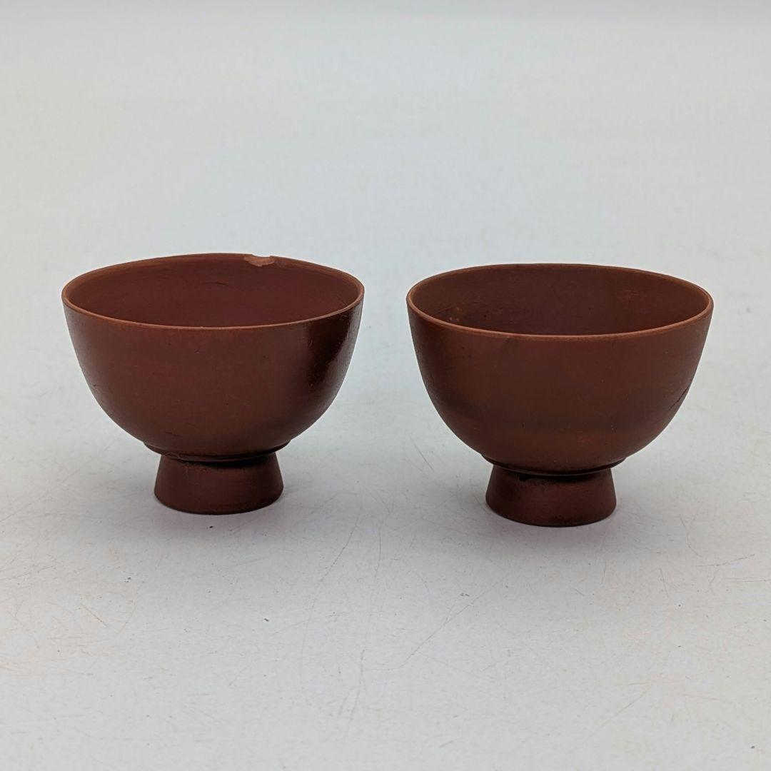 明治大正期 備前森製 備前焼 酒壷（徳利&ぐい呑二対） 共箱 森合名会社 酒器