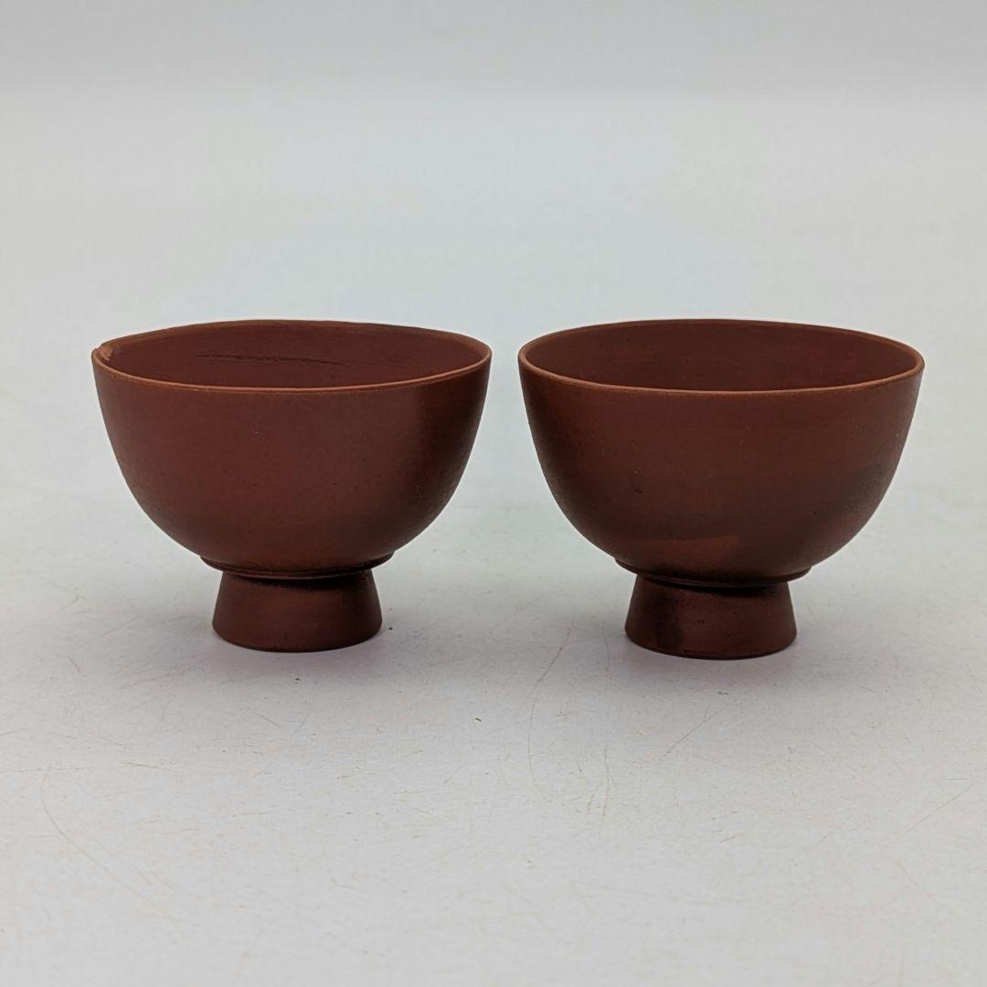 明治大正期 備前森製 備前焼 酒壷（徳利&ぐい呑二対） 共箱 森合名会社 酒器