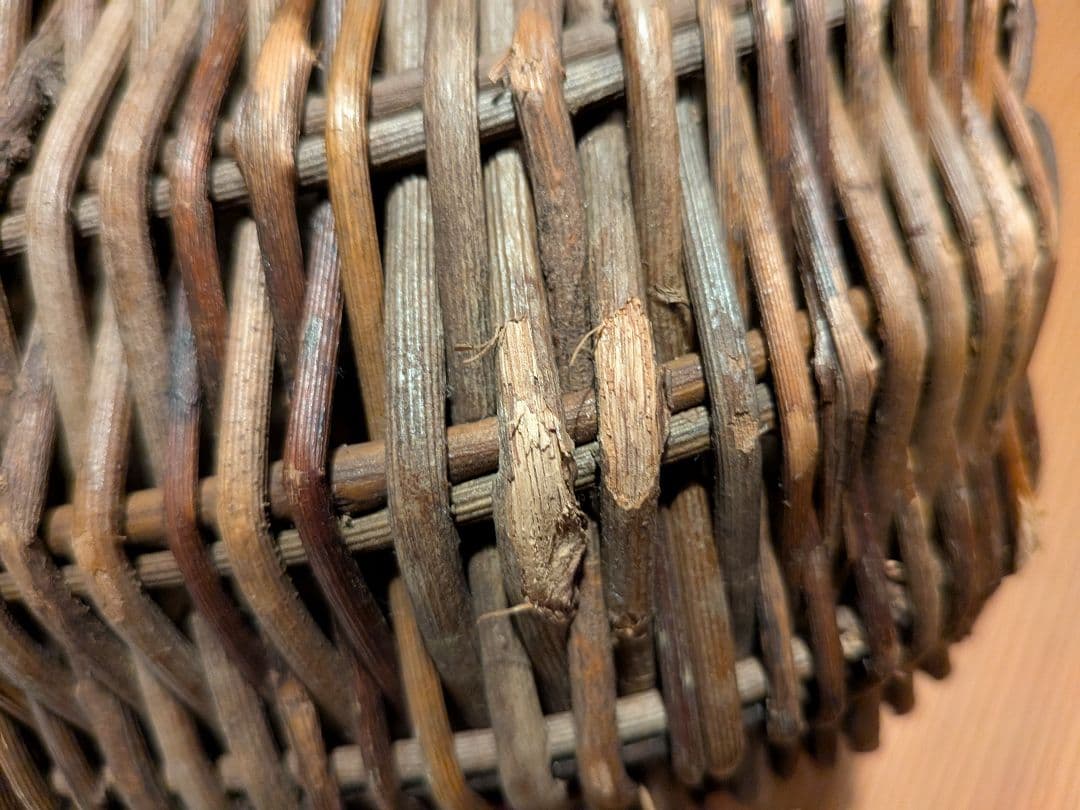 最終値下げ価格！希少　29年の月日がたった、あけびの籠バ