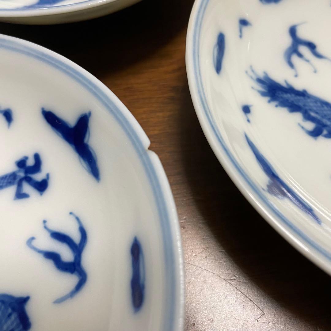 古伊万里　龍　小皿　17枚＋ワレカケ訳あり3枚　20枚セット