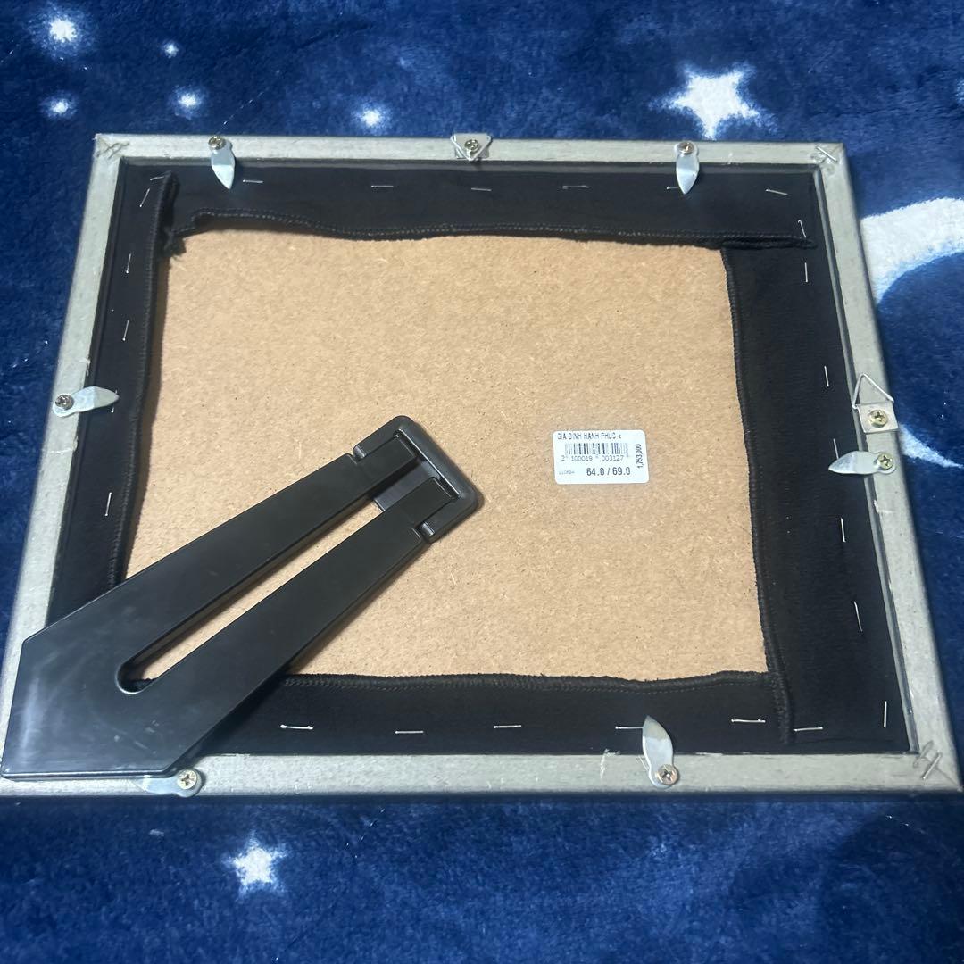 キノコアート作品 ベトナム刺繍画