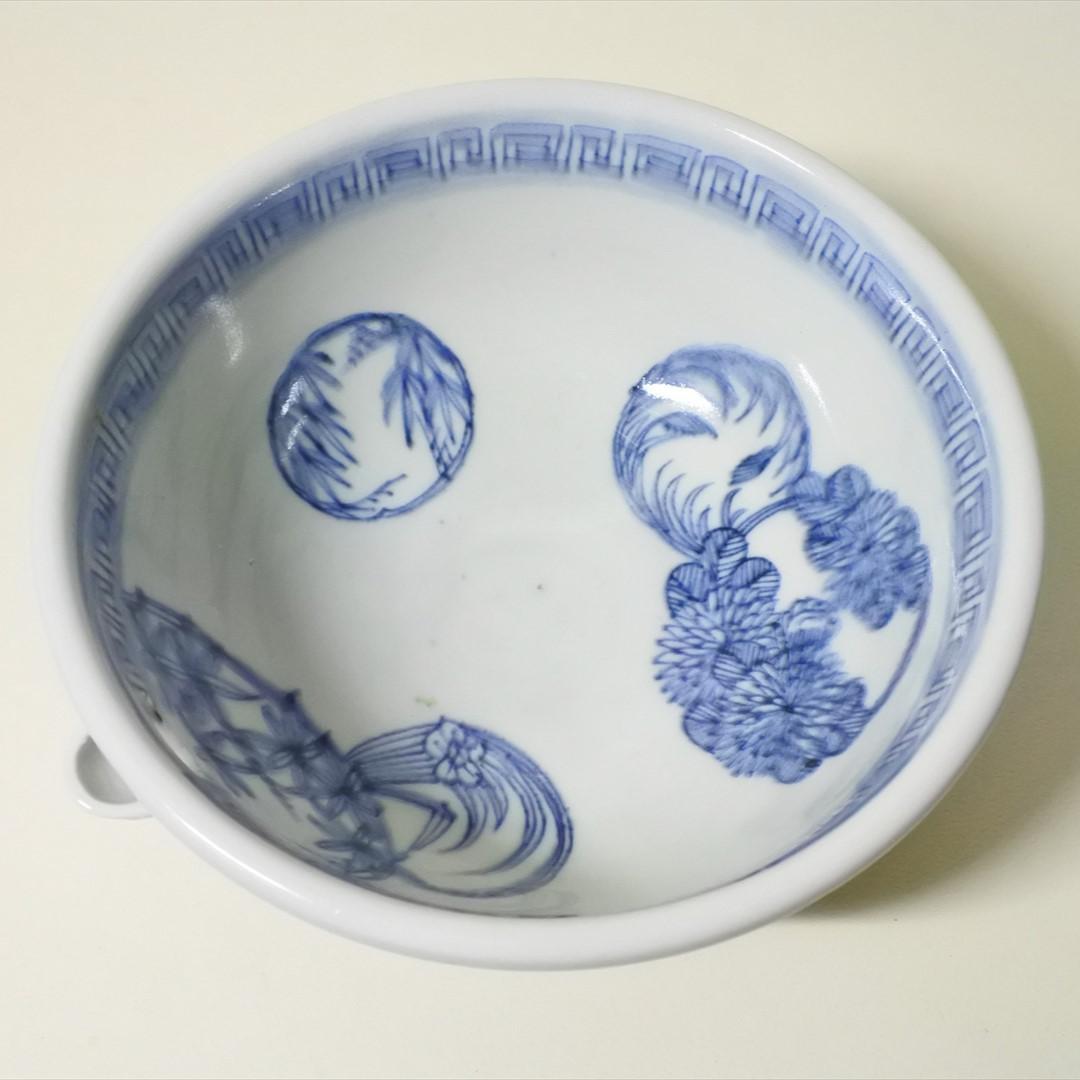 江戸末期　伊万里　染付　片口　酒器　骨董品　アンティーク