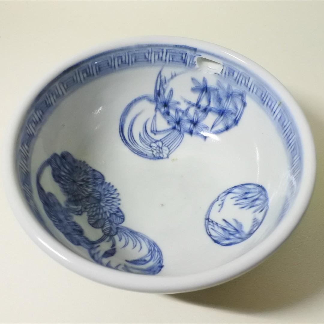 江戸末期　伊万里　染付　片口　酒器　骨董品　アンティーク