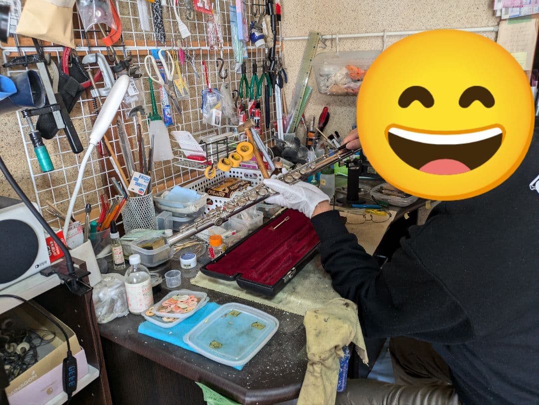 フルート　調整済　美品　マイケルJFL380S （Eメカ.銀メッキ仕様）