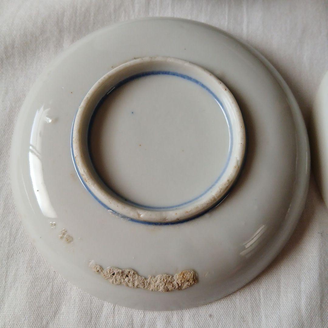 アンティーク皿 青い花柄皿 14枚セット 直径13cm