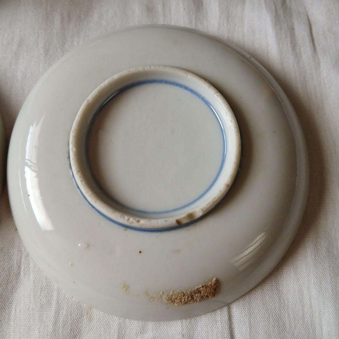 アンティーク皿 青い花柄皿 14枚セット 直径13cm