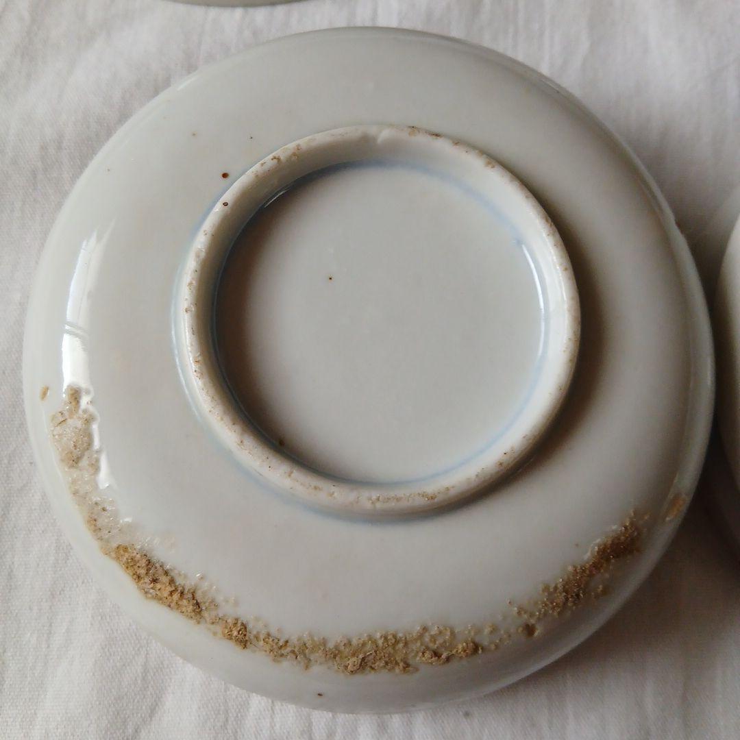 アンティーク皿 青い花柄皿 14枚セット 直径13cm