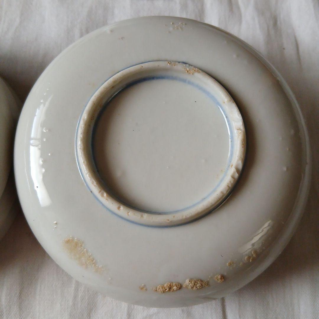 アンティーク皿 青い花柄皿 14枚セット 直径13cm