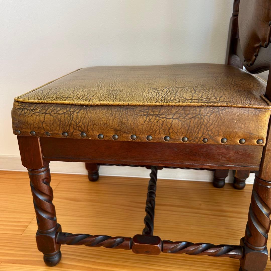 光製作所 Hikari アンティーク 高級ダイニングチェア 木製チェア　2脚