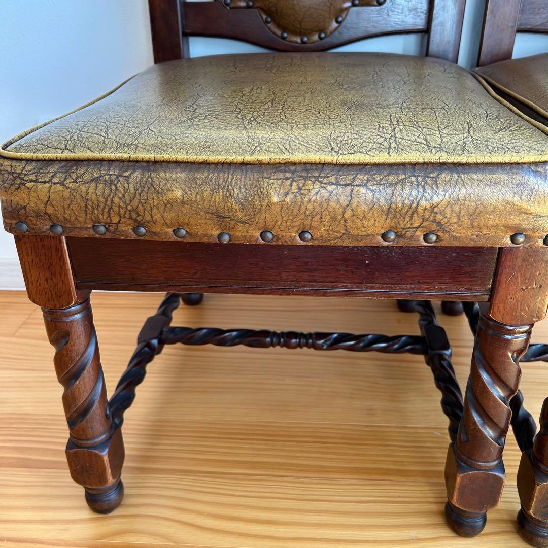 光製作所 Hikari アンティーク 高級ダイニングチェア 木製チェア　2脚