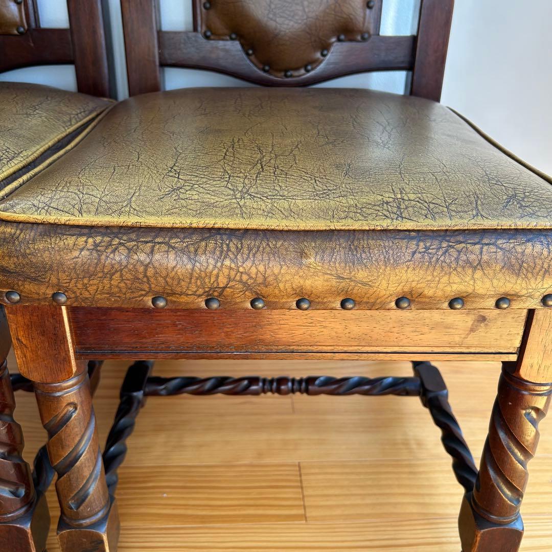 光製作所 Hikari アンティーク 高級ダイニングチェア 木製チェア　2脚