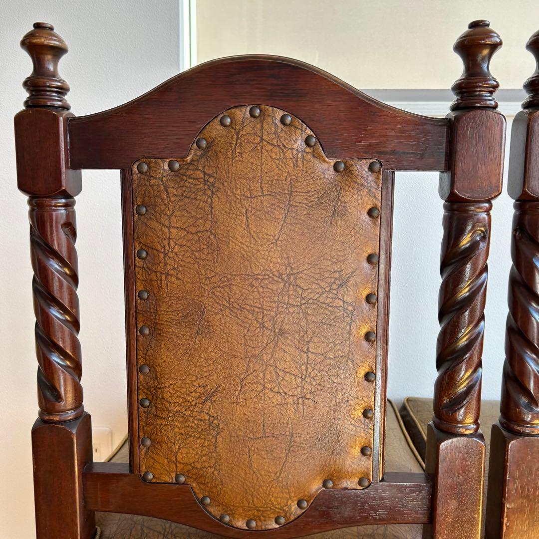 光製作所 Hikari アンティーク 高級ダイニングチェア 木製チェア　2脚