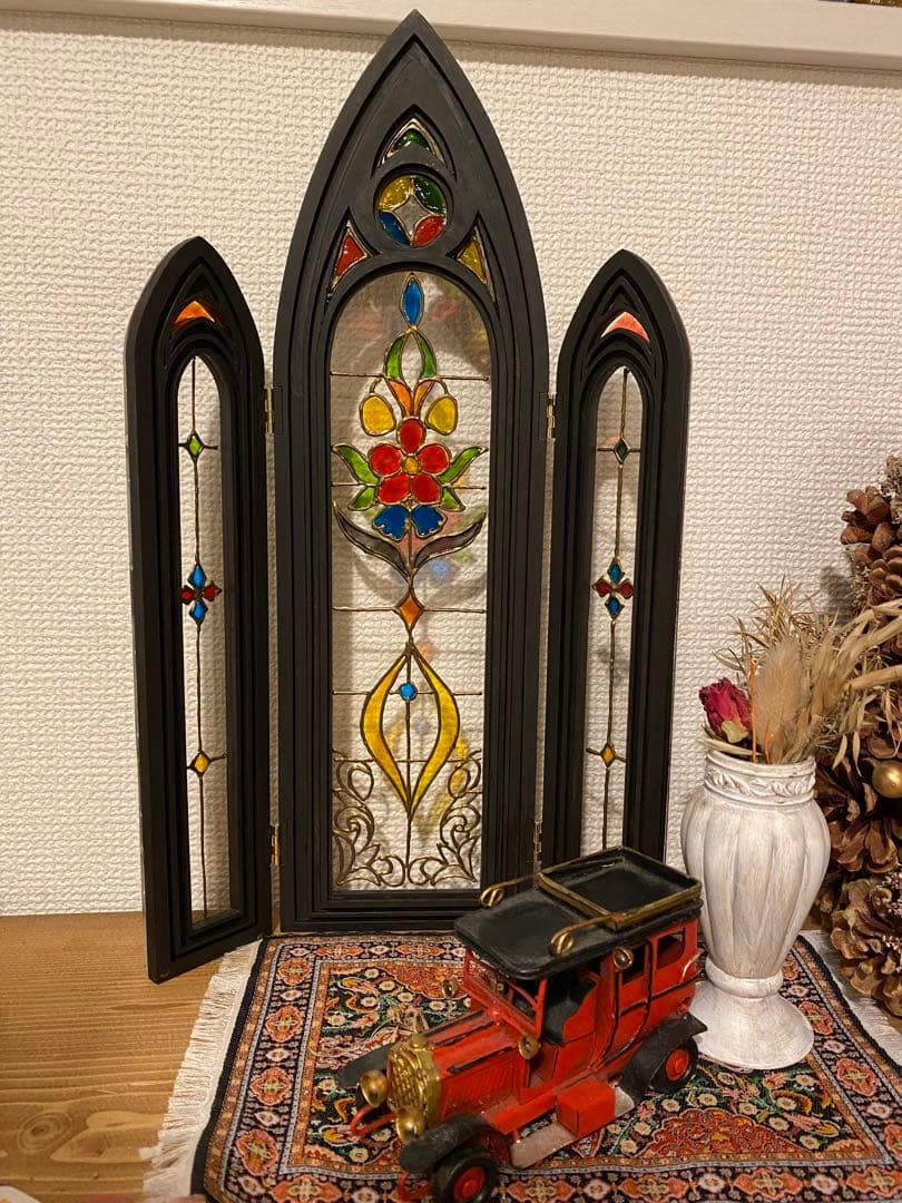 送料無料✨1/6ステンドグラス風パーテンション✩.*˚ドール用にいかが⤴︎⤴︎