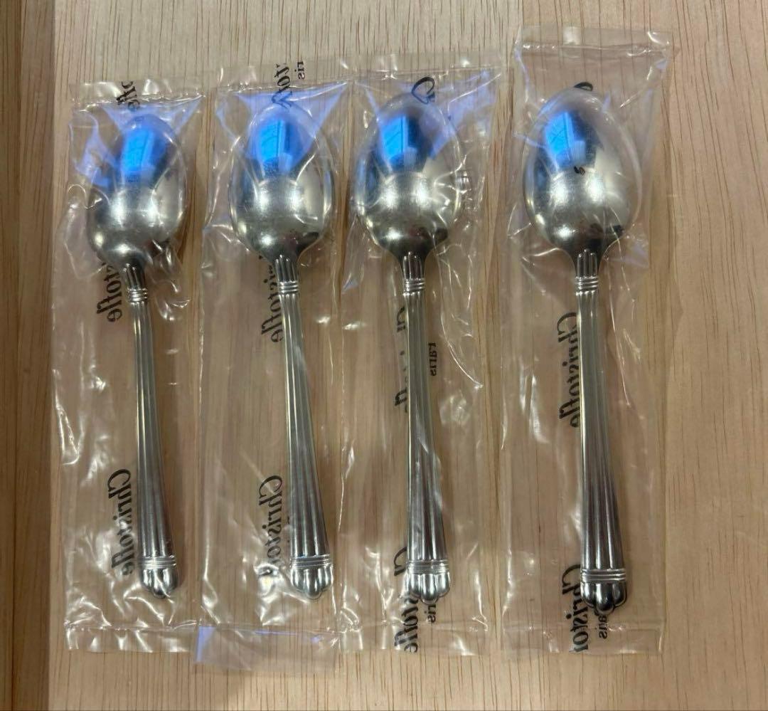 未使用 Christofle スプーン 4本 クリストフル