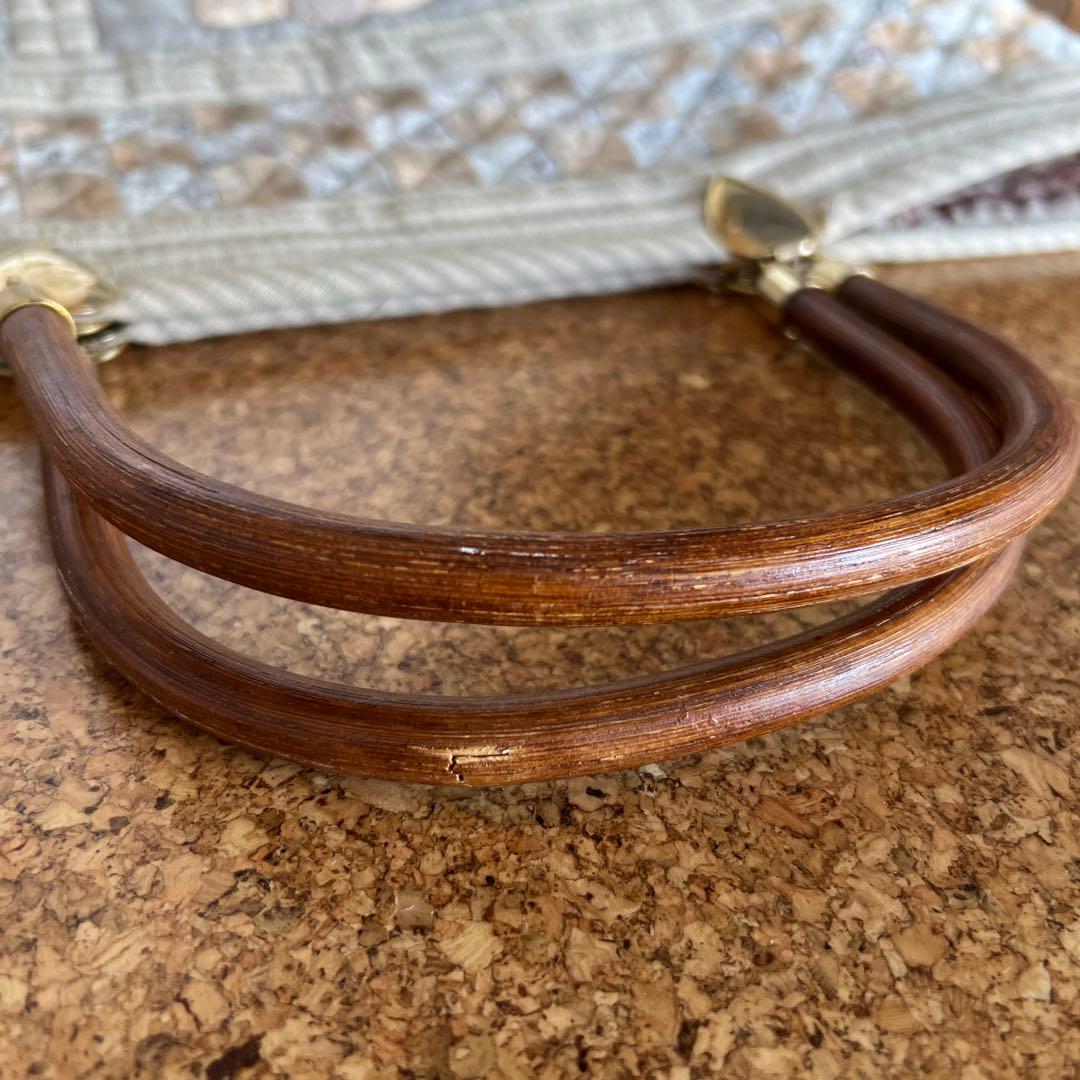 手縫いパッチワークのお花バッグ