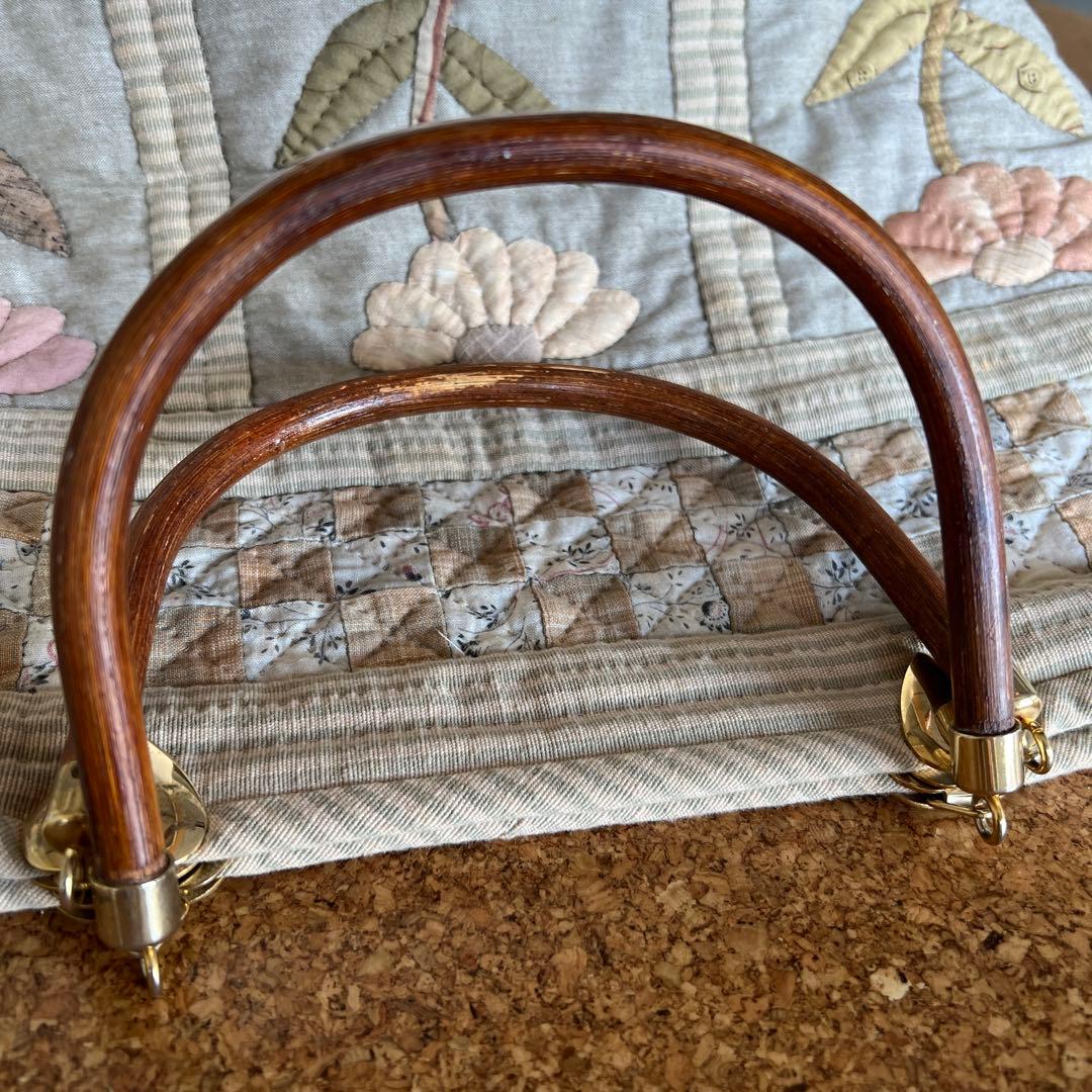 手縫いパッチワークのお花バッグ