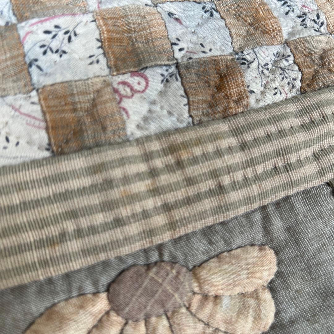 手縫いパッチワークのお花バッグ