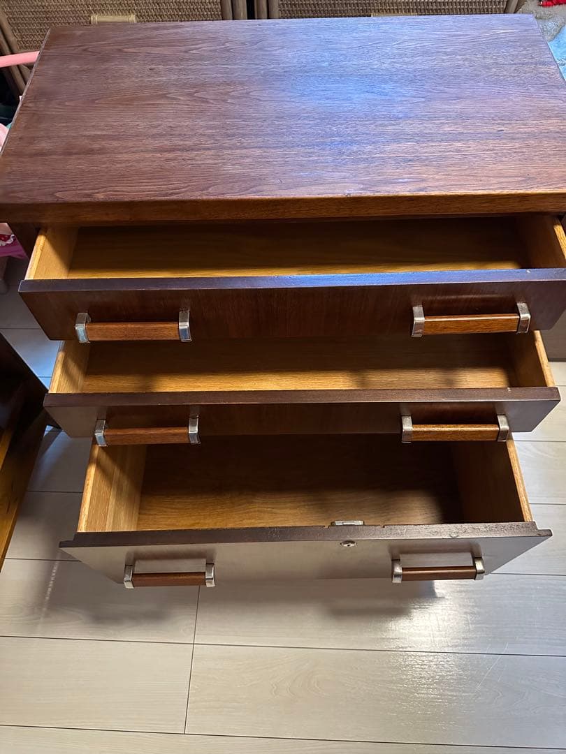 1960-70年代　アメリカ製　ヴィンテージ　3段引き出しキャビネット チェスト