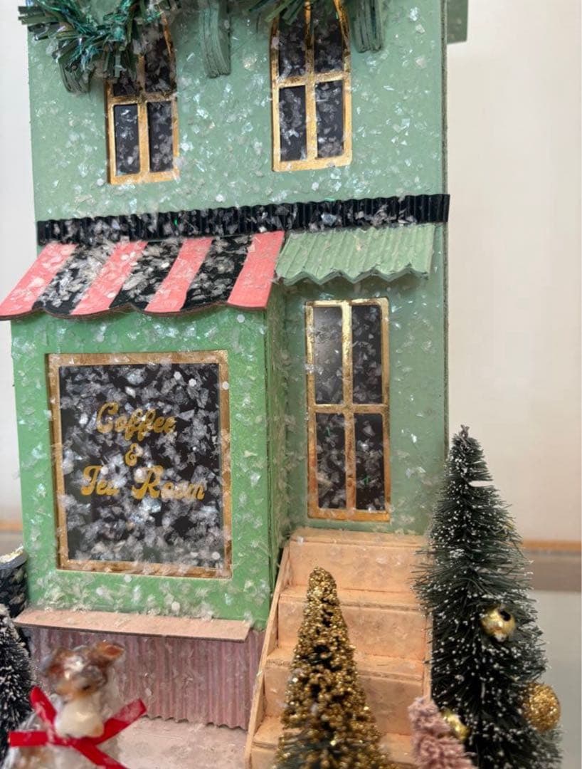 クリスマスオーナメント　ハウスオブジェ　コーヒーショップ