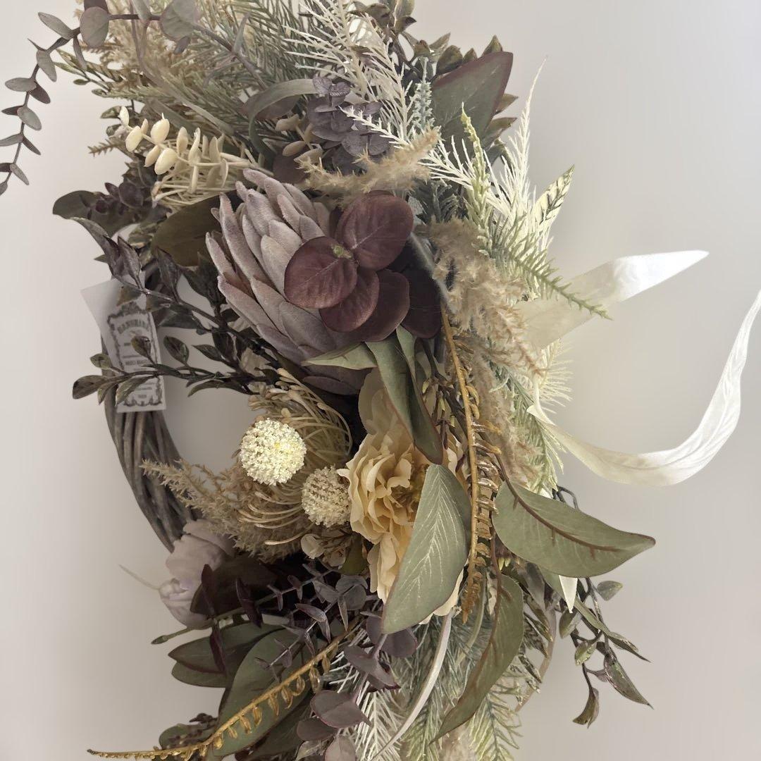 ＊フラワーリー＊超特大　プロテア　ネイティブフラワー　プロテアのナチュラルリース