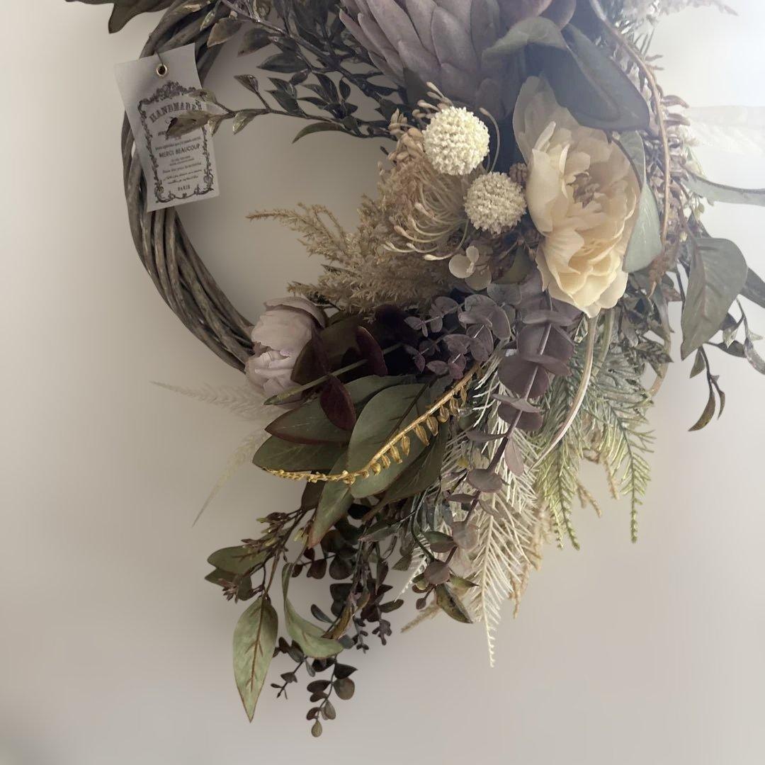 ＊フラワーリー＊超特大　プロテア　ネイティブフラワー　プロテアのナチュラルリース