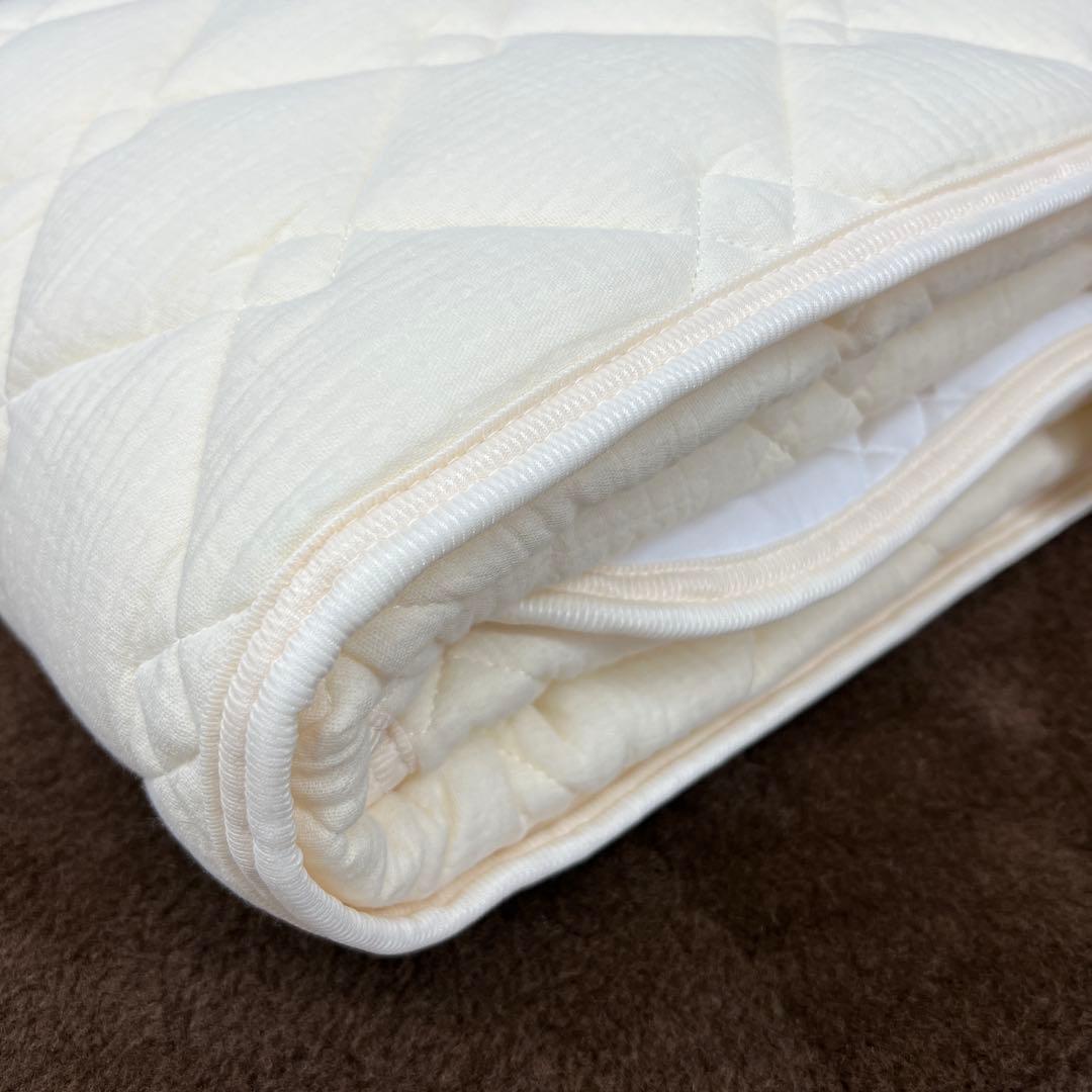 ロマンス小杉　綿しわ二重ガーゼ敷きパッド　シングル　綿100% ウォッシャブル