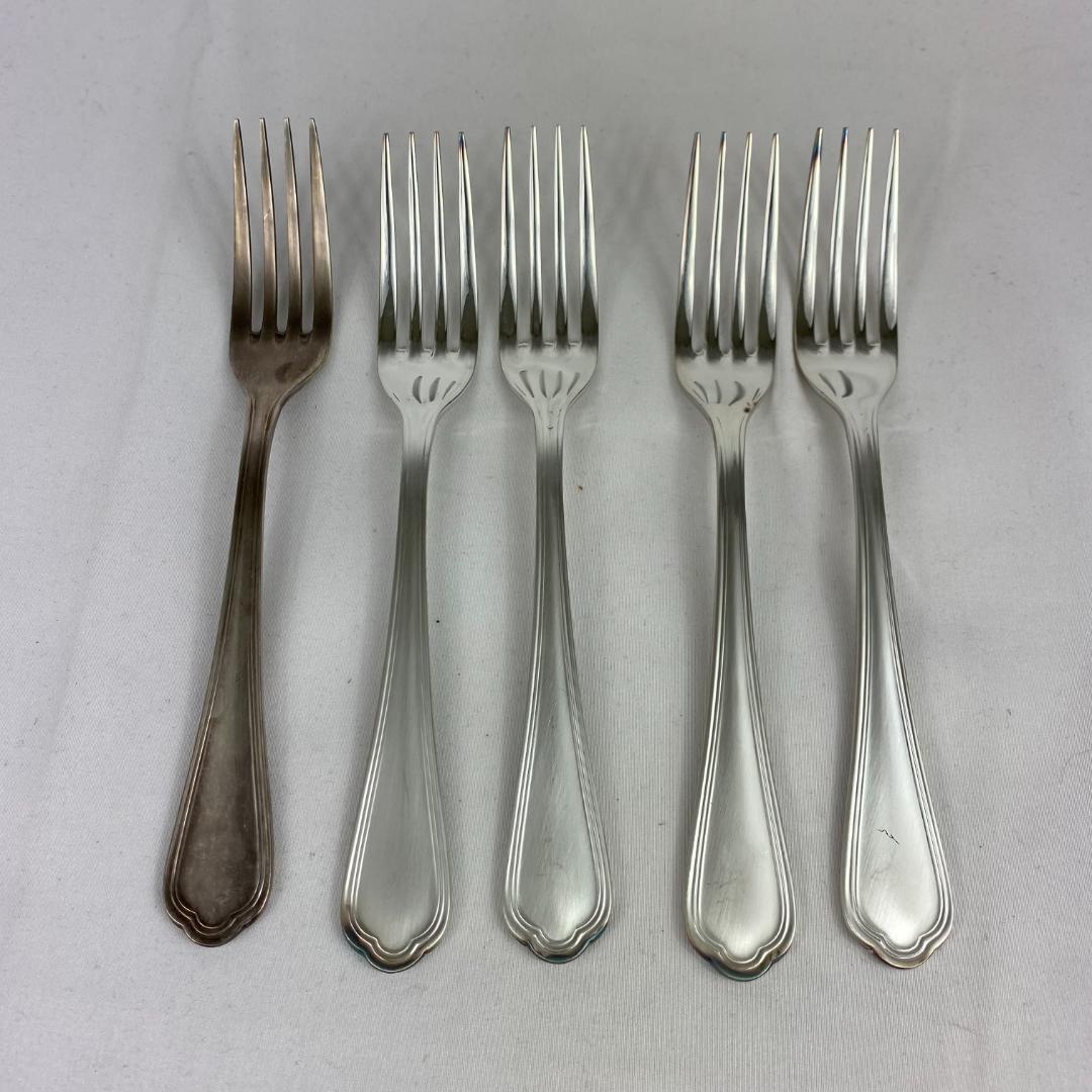 希少 SAKS (E.P.S.N) 洋白銀 フォーク スプーン など15本セット