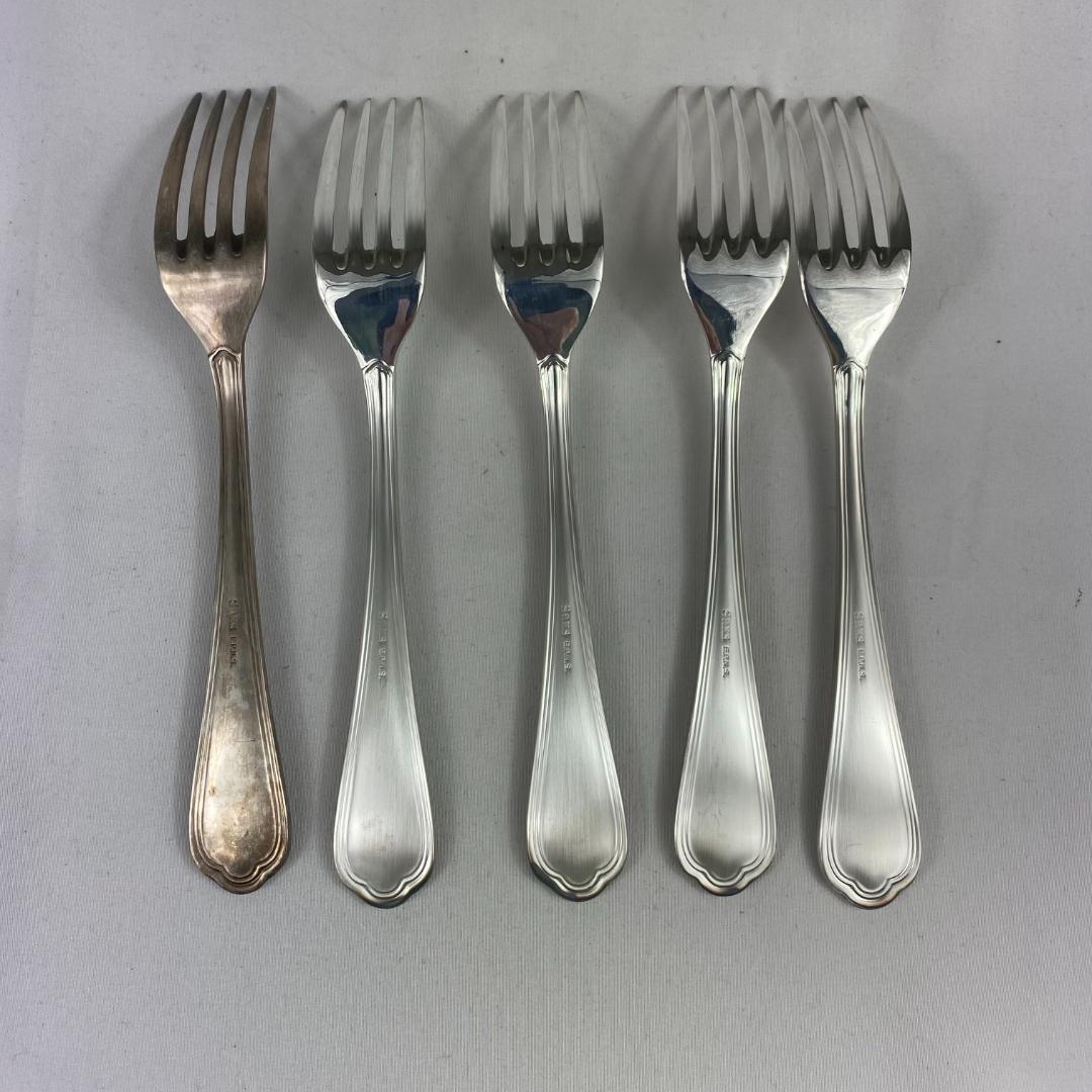 希少 SAKS (E.P.S.N) 洋白銀 フォーク スプーン など15本セット