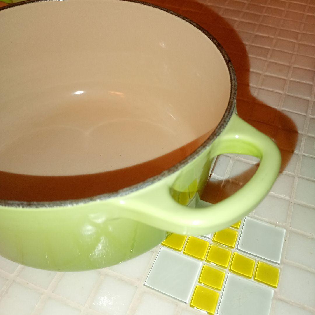 LE CREUSET グリーン 両手鍋 16cm
