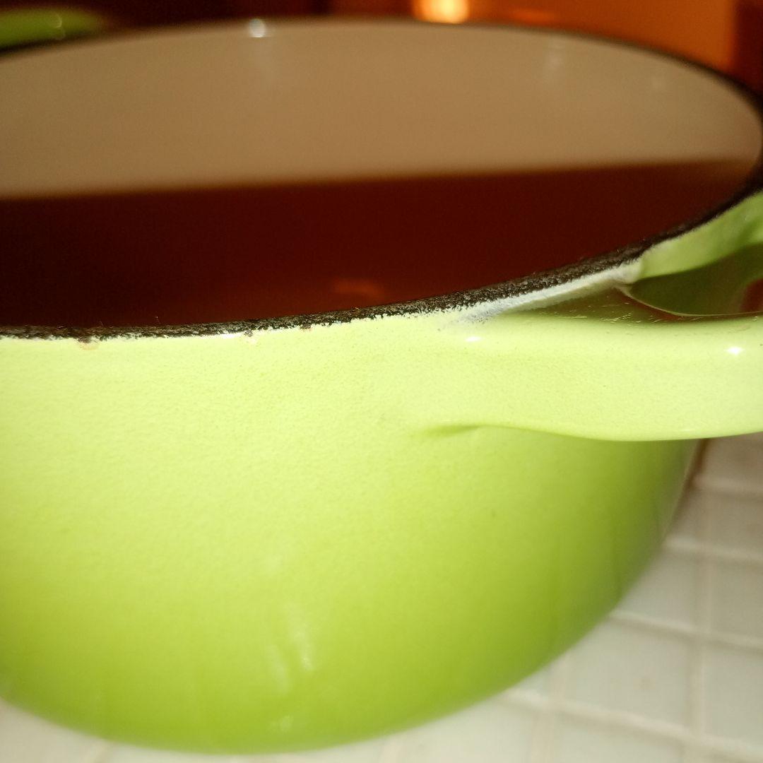 LE CREUSET グリーン 両手鍋 16cm