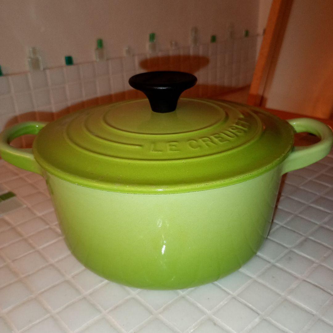 LE CREUSET グリーン 両手鍋 16cm
