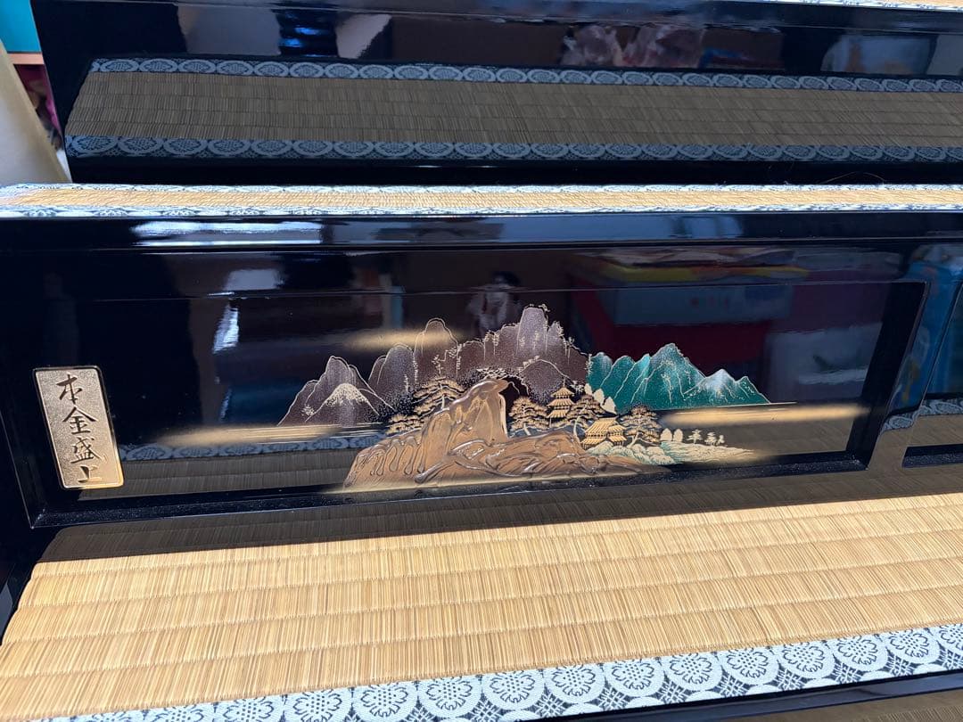 【送料込み】雛人形 七段飾り 台②畳台 黒塗り 組立式 横幅120cm 雛壇