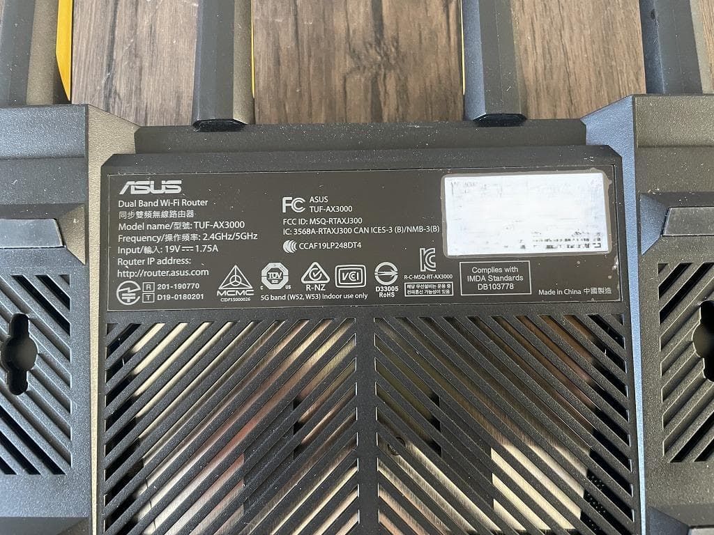 ASUS　ゲーミングWi-Fi　無線ルーター　TUF-AX3000