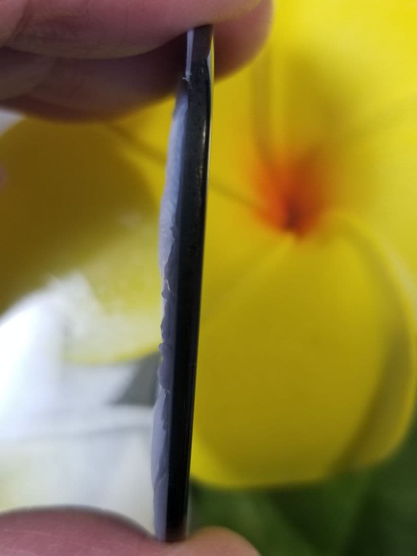 KM-905  訳あり‼️天然青瑪瑙カメオルース