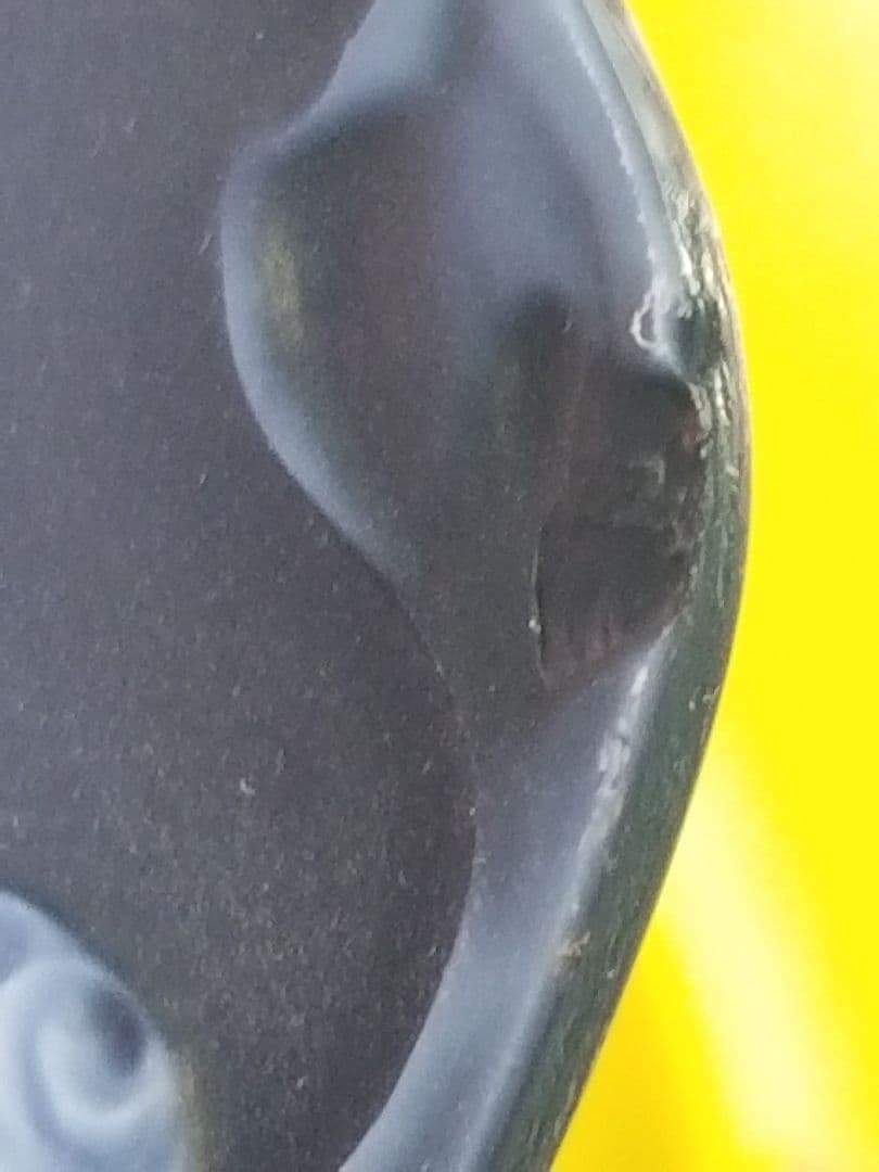 KM-905  訳あり‼️天然青瑪瑙カメオルース