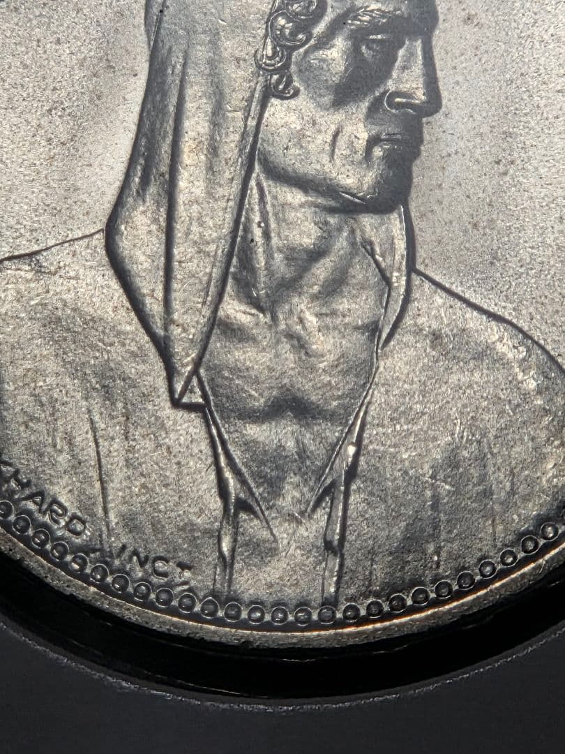 (稀少 完全未使用)スイス連邦　農夫像　5フラン銀貨　1965 B