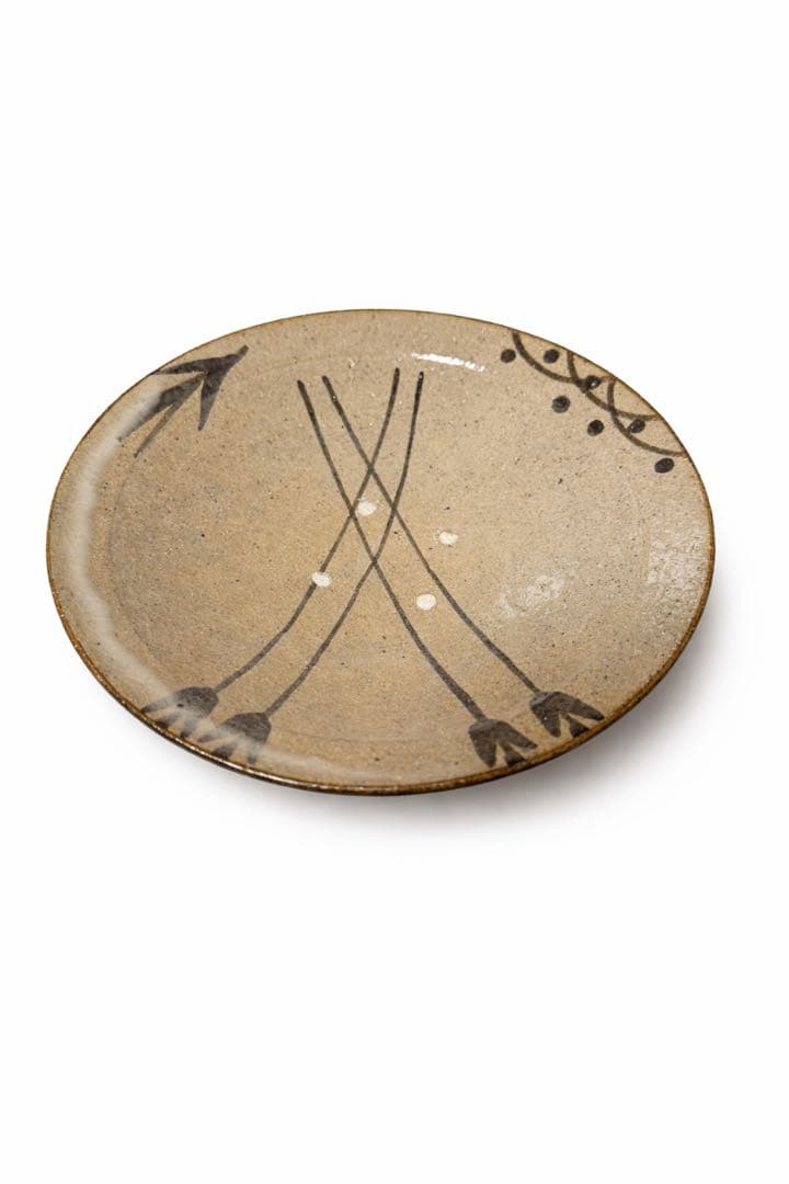 中里太郎右衛門窯 絵皿 共箱・栞付き 唐津焼 皿 作家物