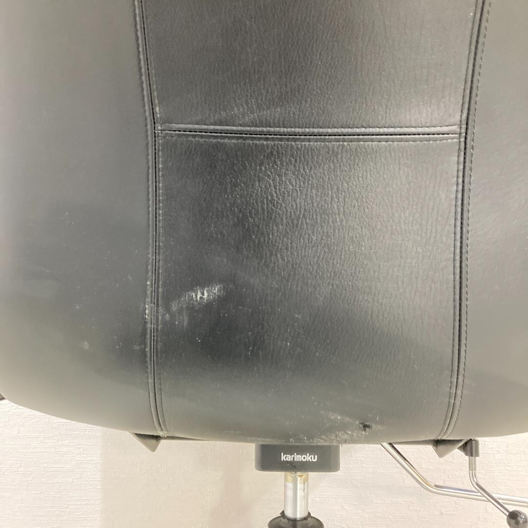 【カリモク】革製　オフィスチェア　デスクチェア A