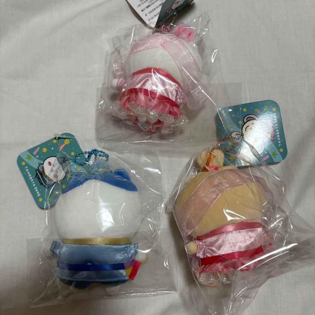 新品未開封　ちいかわ 七夕だね マスコット３点セット　うさぎ　ハチワレ