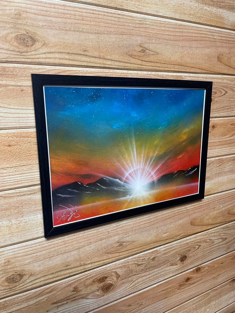 【専用】スプレーアート作品『Tricolore Predawn』A3サイズ原画