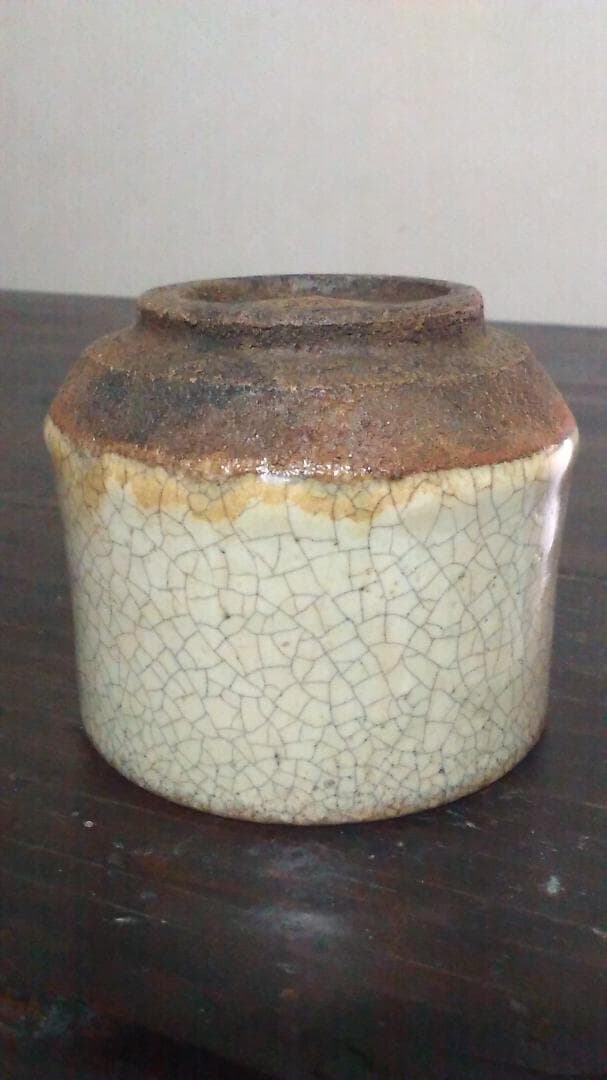 斑　唐津　筒盃　ぐい呑　無傷　保存箱付