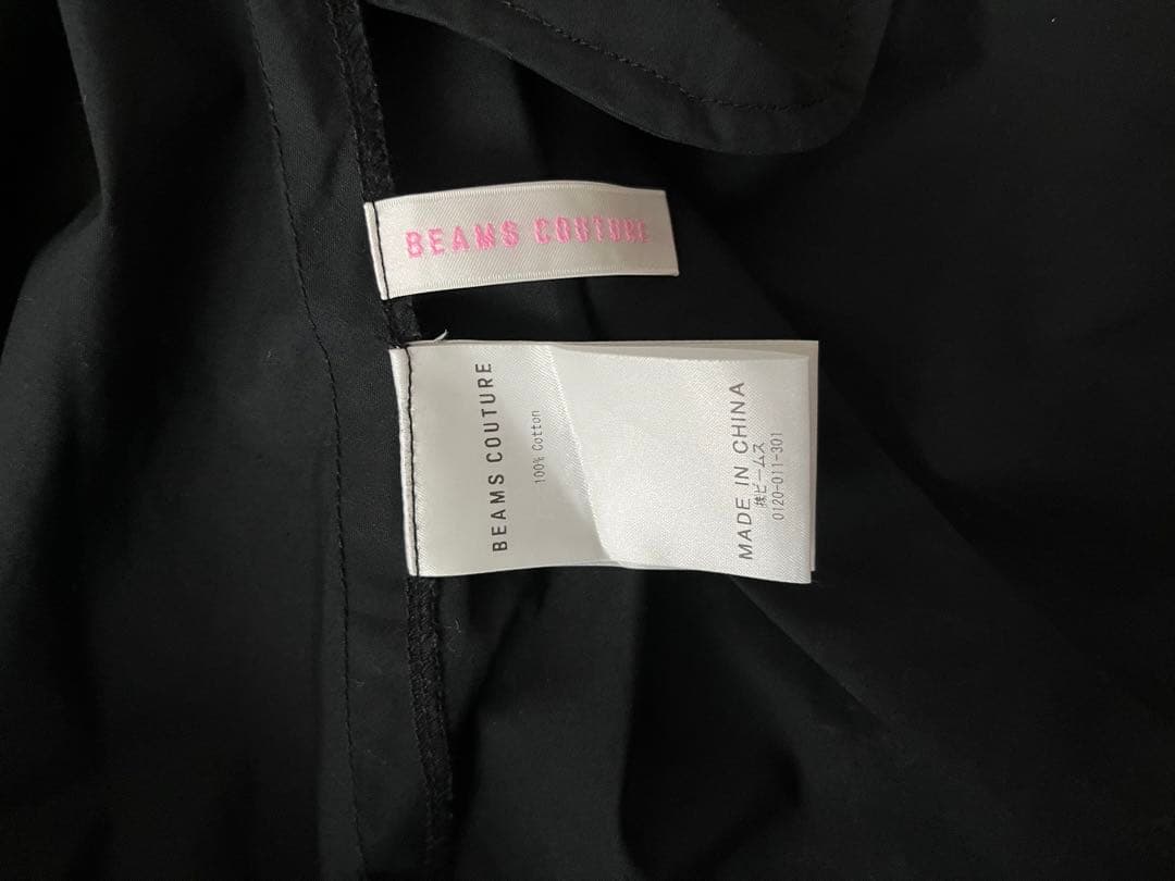 BEAMS COUTURE Dean & DeLucaフリル付き黒エプロン