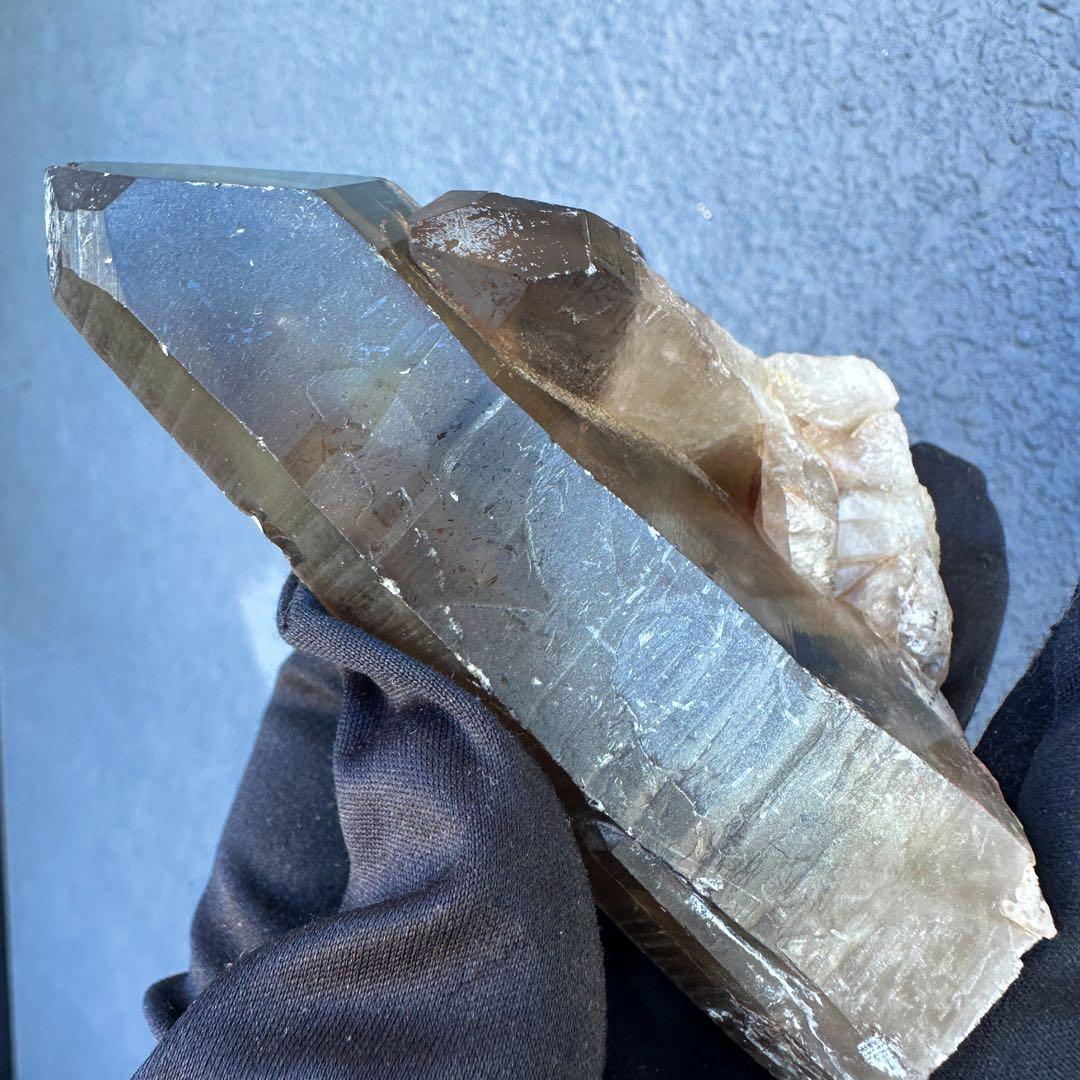 高透明度❗️レインボー☆ファントム☆魔除スモーキーシトリン水晶クラスターA1573