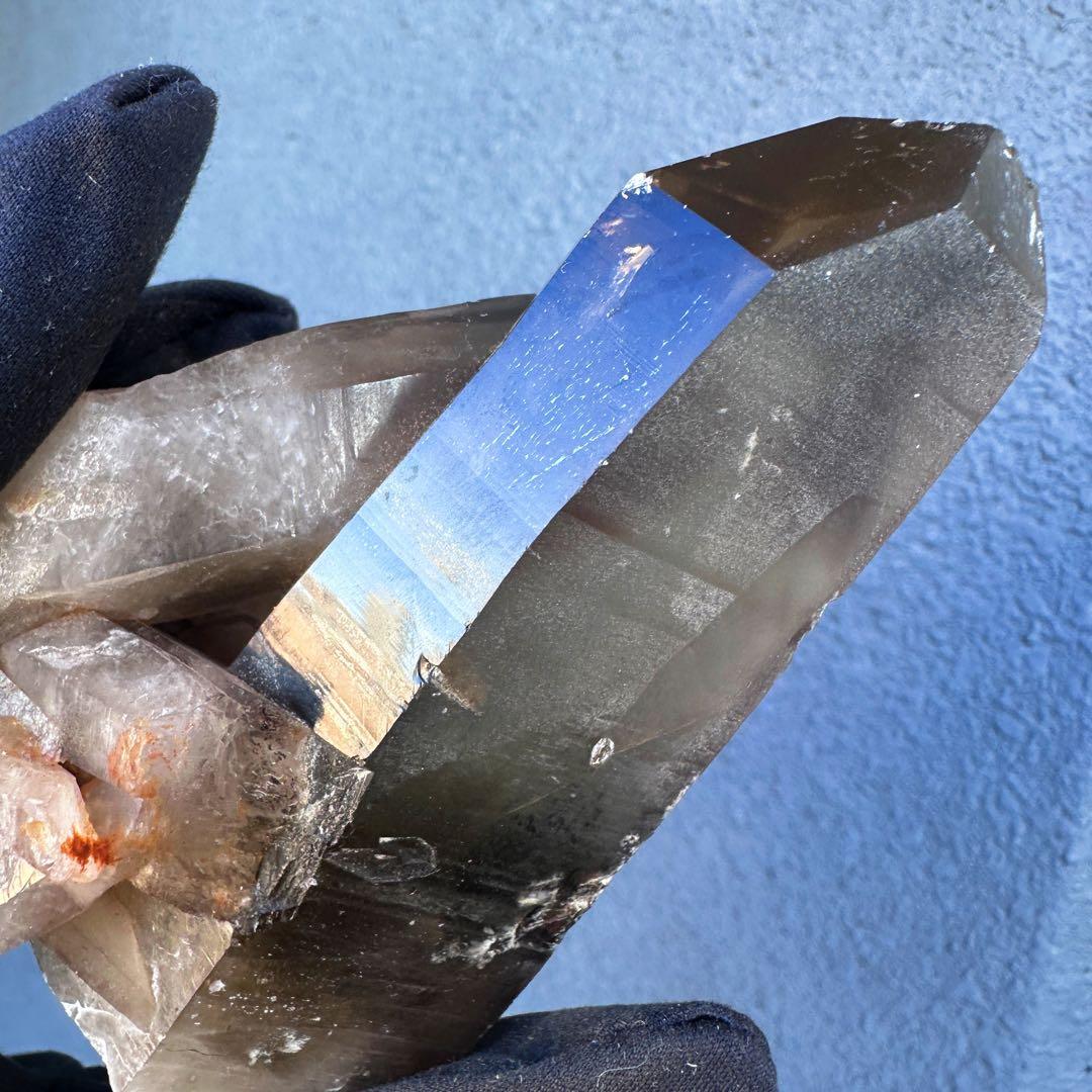 高透明度❗️レインボー☆ファントム☆魔除スモーキーシトリン水晶クラスターA1573