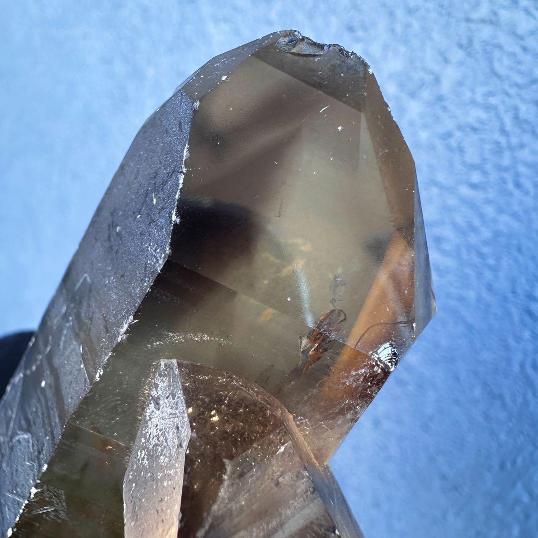 高透明度❗️レインボー☆ファントム☆魔除スモーキーシトリン水晶クラスターA1573