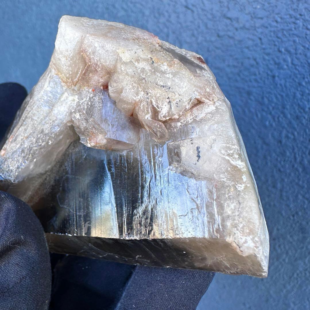 高透明度❗️レインボー☆ファントム☆魔除スモーキーシトリン水晶クラスターA1573