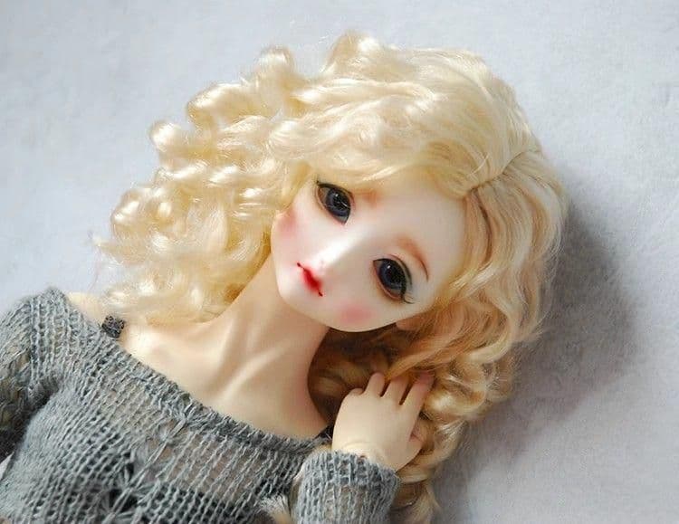 WX161 BJD 1/3 人形 ドール　用ウィッグ カツラ 耐熱 ハンドメイド